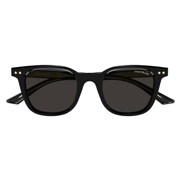 New MONT BLANC Snowcap Black Square MB0320S 001 Sunglasses Women - Picture 2 of 4